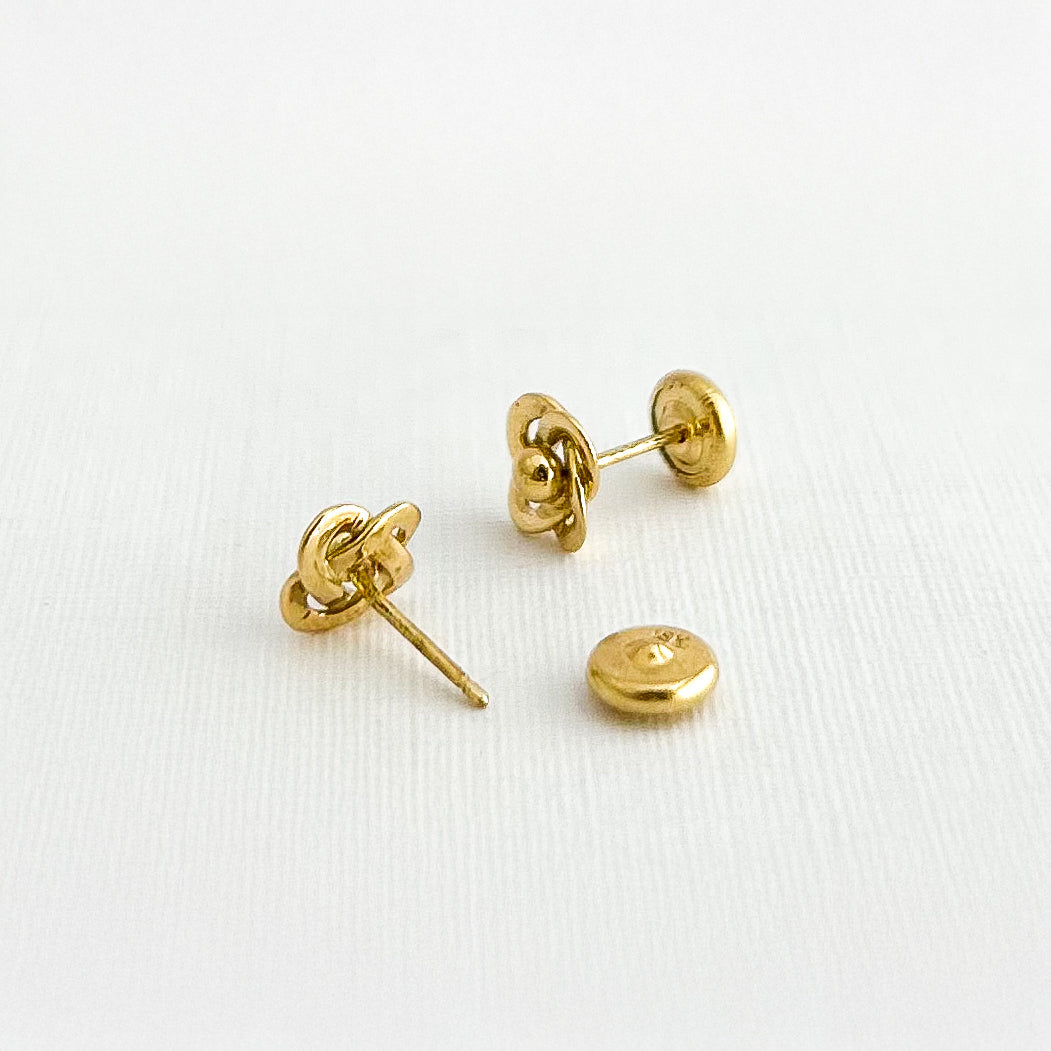 Aretes rosa oro18k