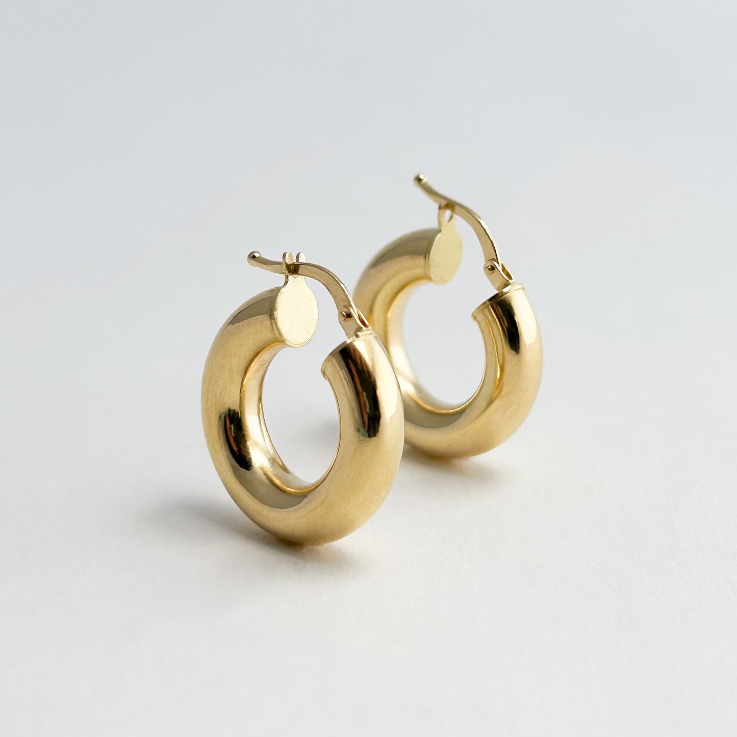Argollas Donas 3.9 mm 1.8 cm Oro 18k