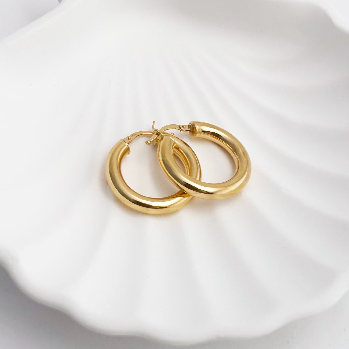 Argollas Donas 3.9 mm 2.3 cm Oro 18k