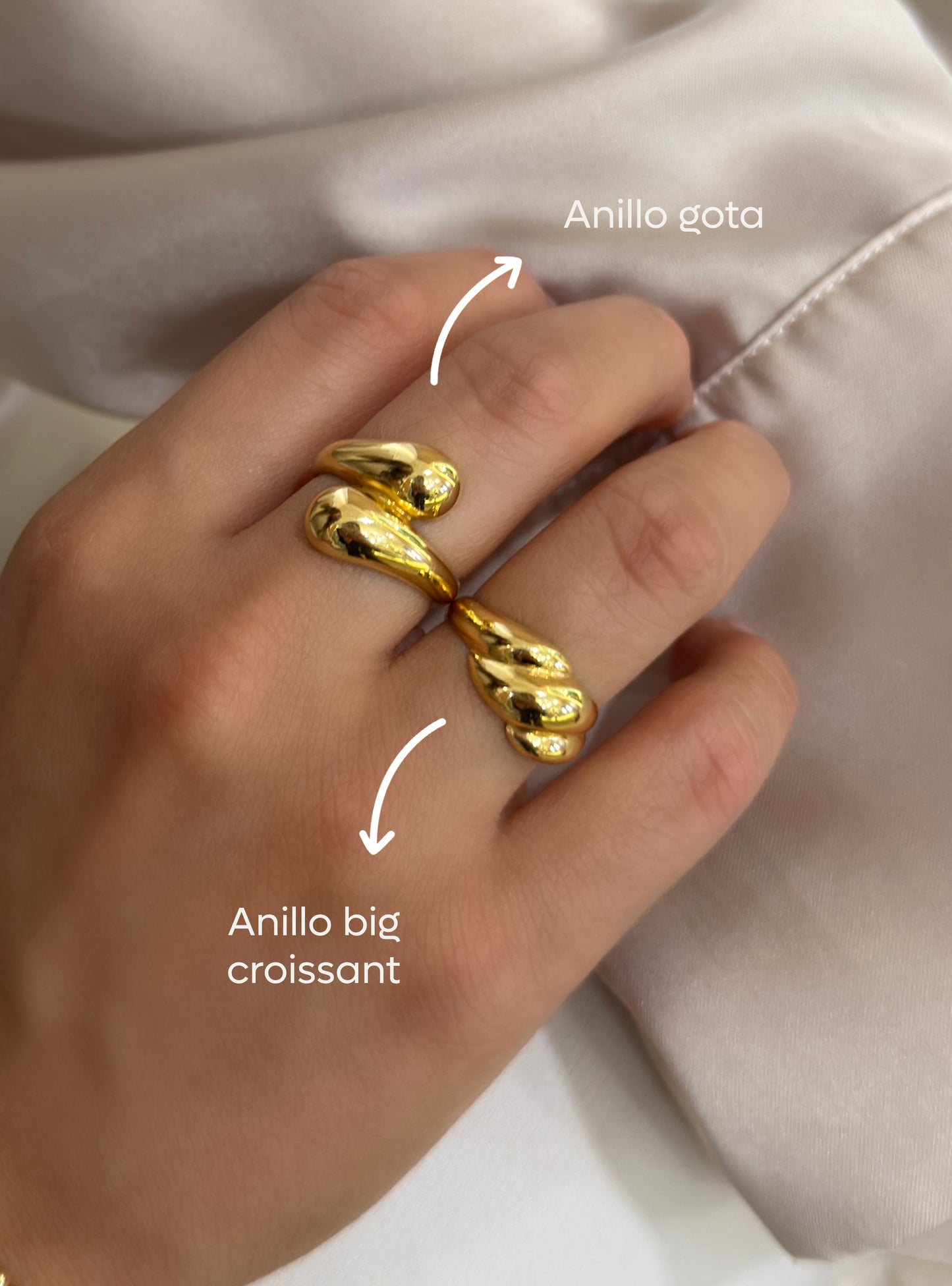 Anillo Gota Oro 18k