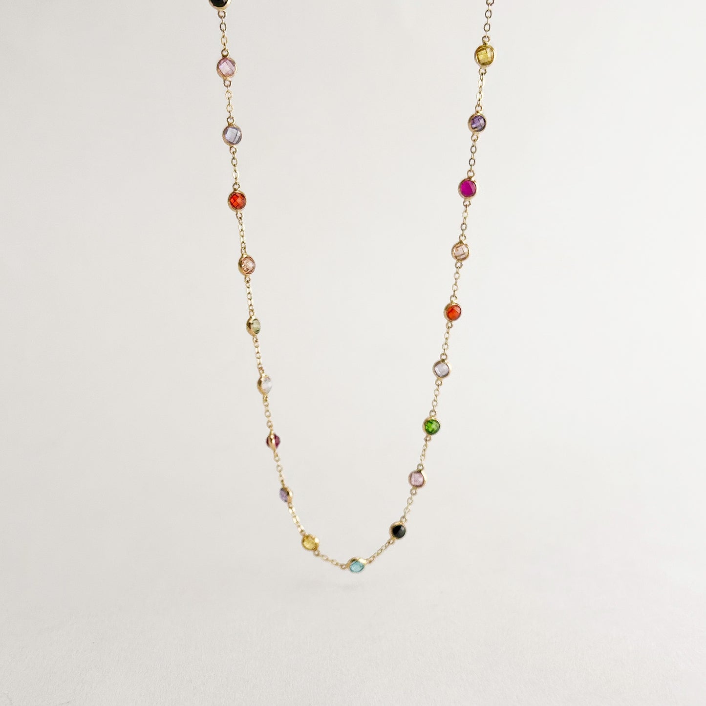 Cadena rainbow oro 18k