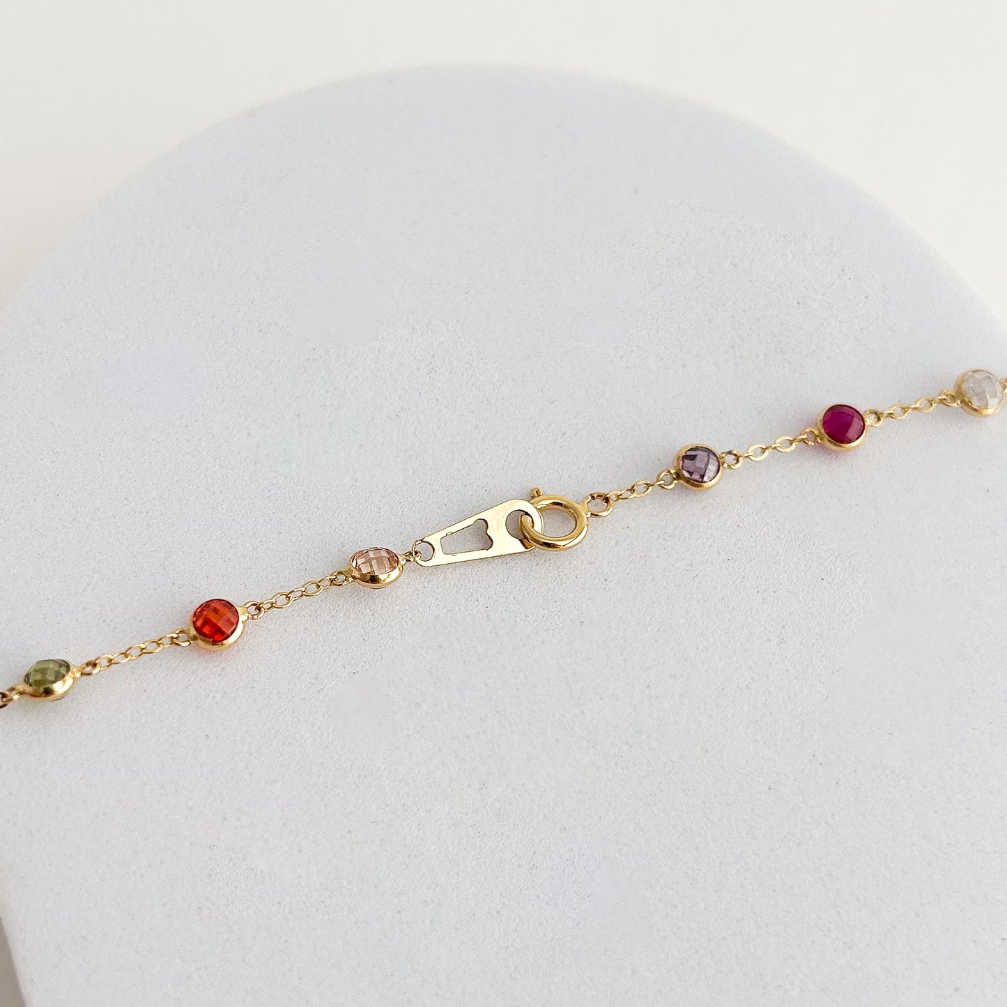 Cadena rainbow oro 18k