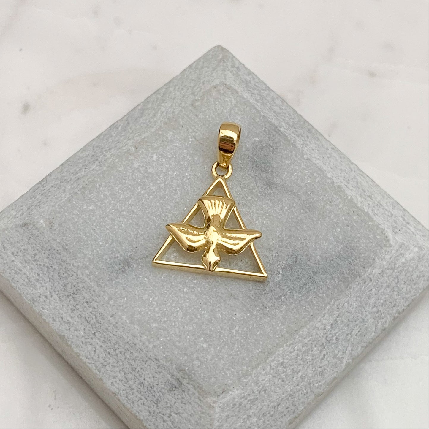 Dije Espíritu Santo Grande en Oro18k