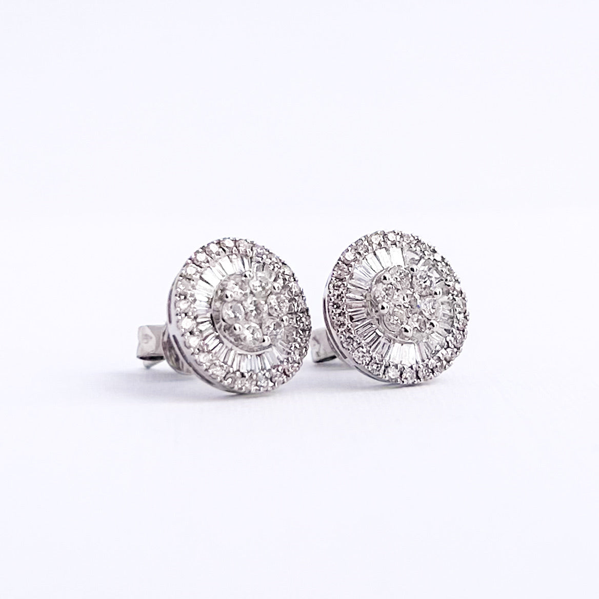 Aretes bride con diamantes en Oro 18k