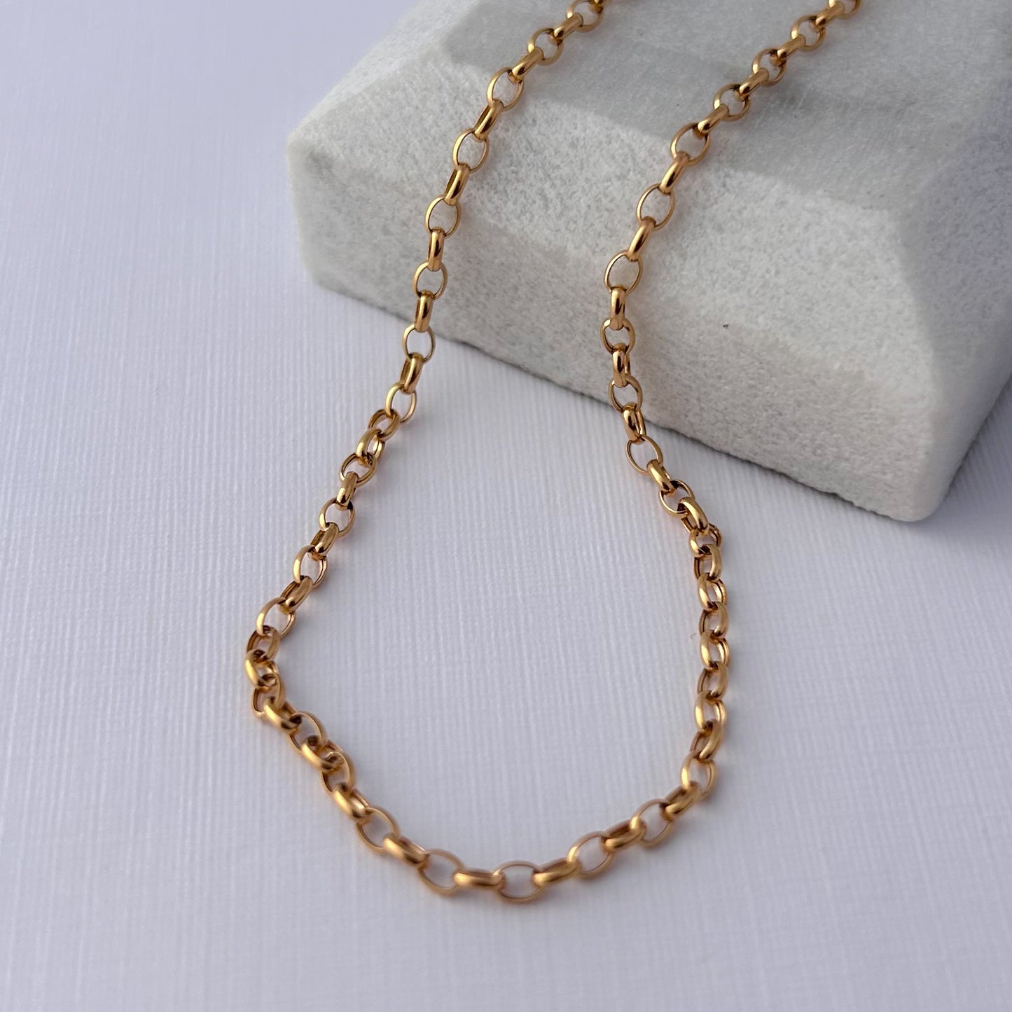 Cadena Rolo oval oro 18k