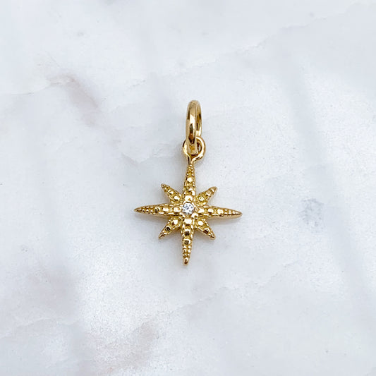 Dije de estrella fugaz oro 18k