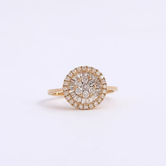 Anillo bride con diamantes 0.40 cts en oro 18k