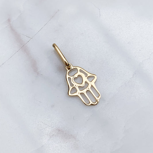 Dije de Mano hamsa ó fatima oro 18k