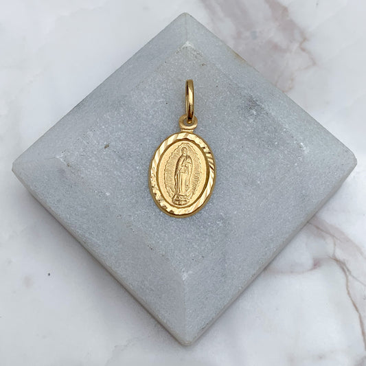 Medalla Virgen de Guadalupe Brillante Oro18k