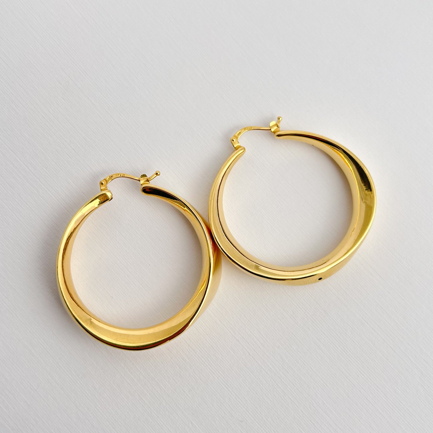 Argollas disco oro 18k