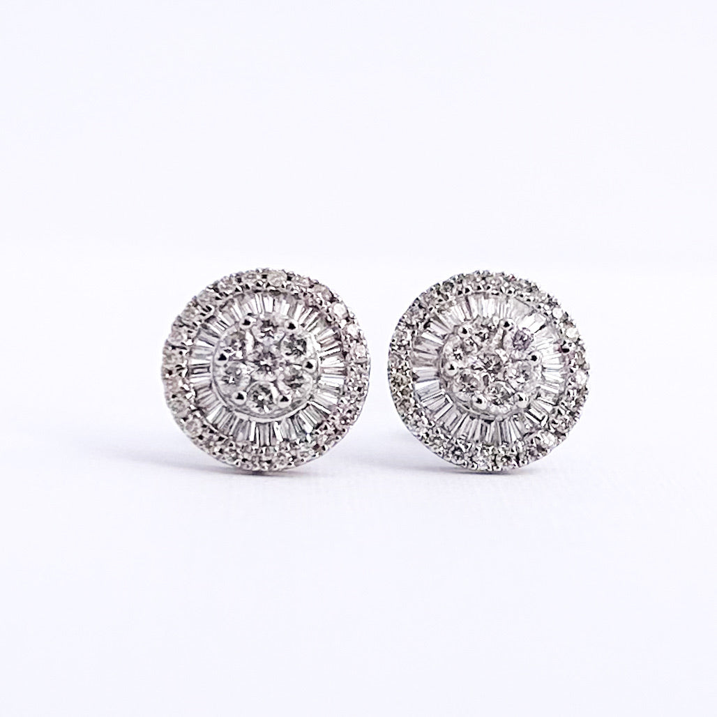 Aretes bride con diamantes en Oro 18k