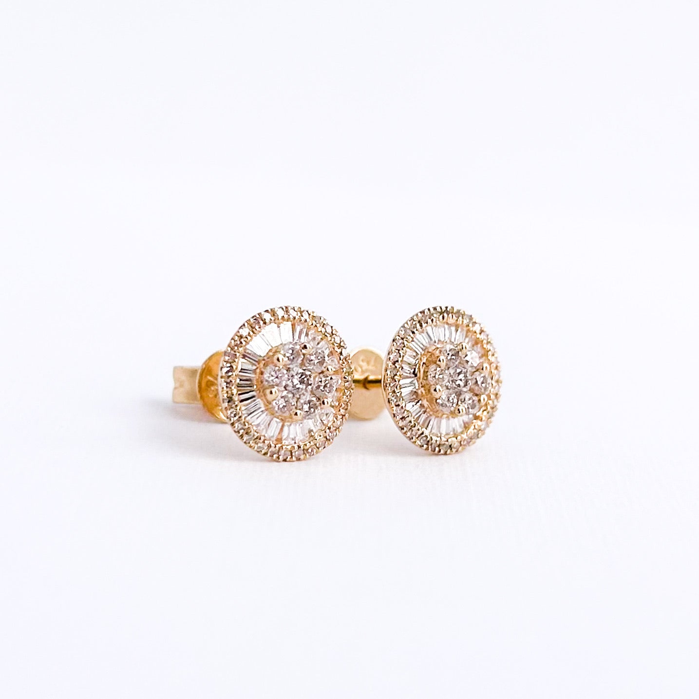 Aretes bride con diamantes en Oro 18k