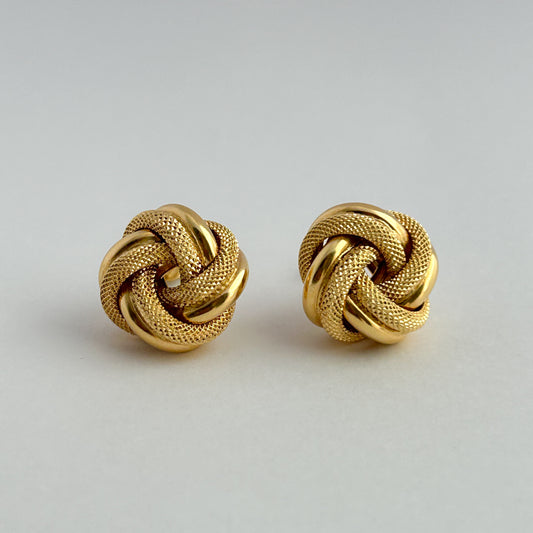 Aretes nudo Chunky oro 18k