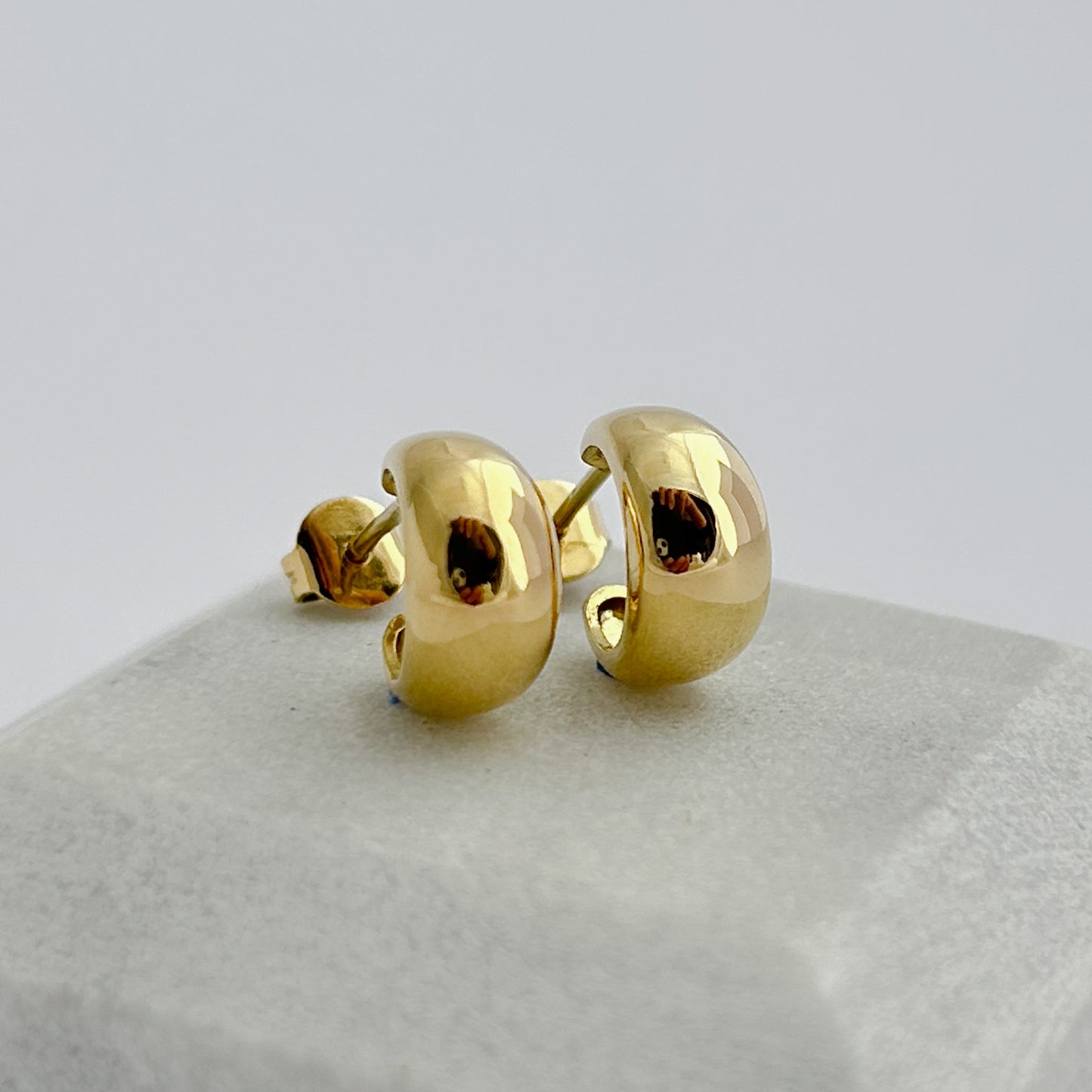 Aretes mini balsa oro 18k