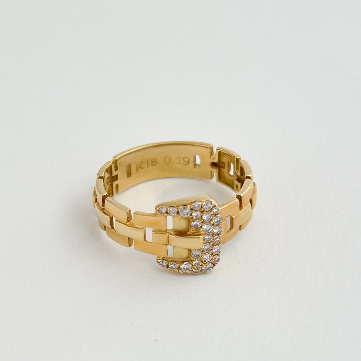 Anillo Belt con diamantes en Oro 18k