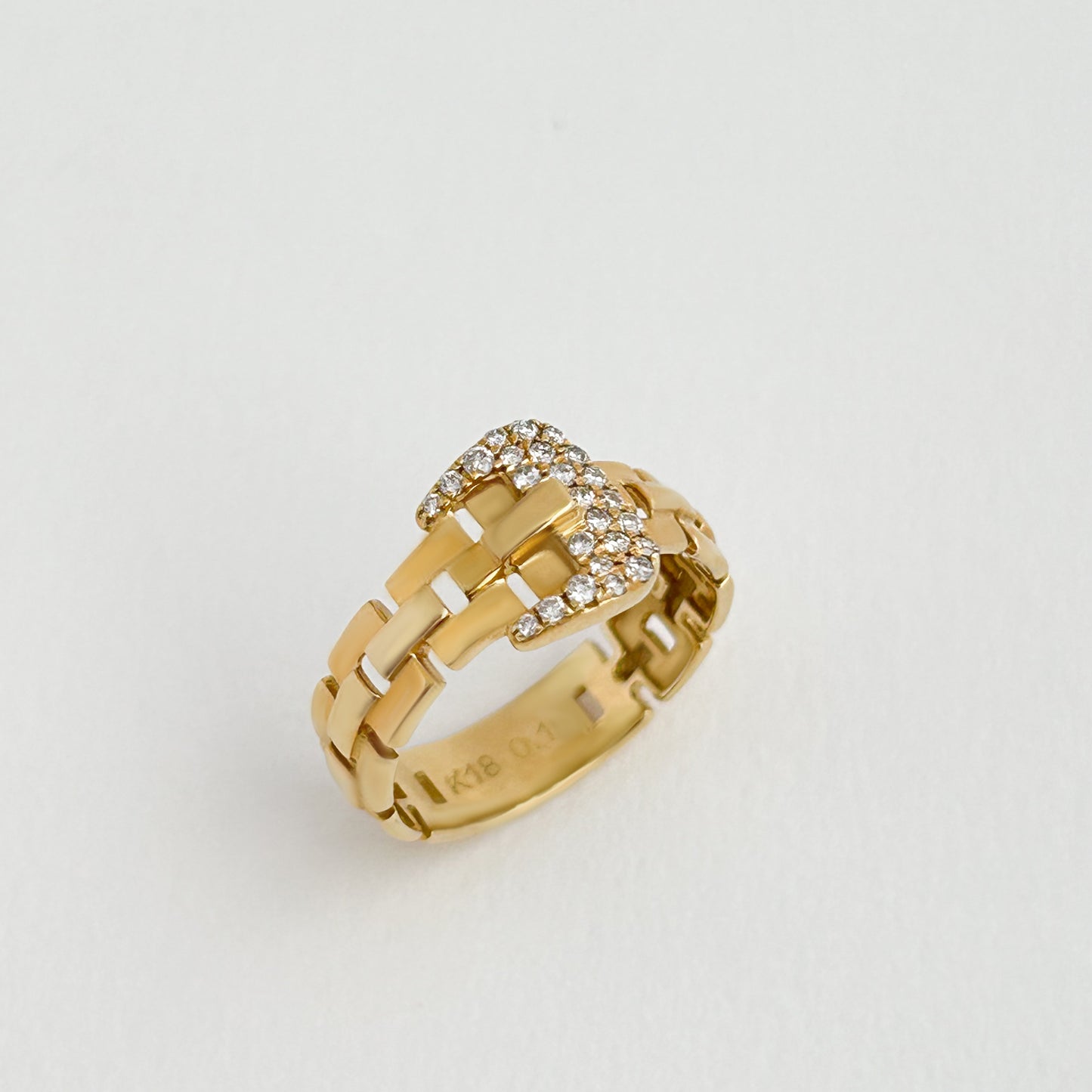 Anillo Belt con diamantes en Oro 18k