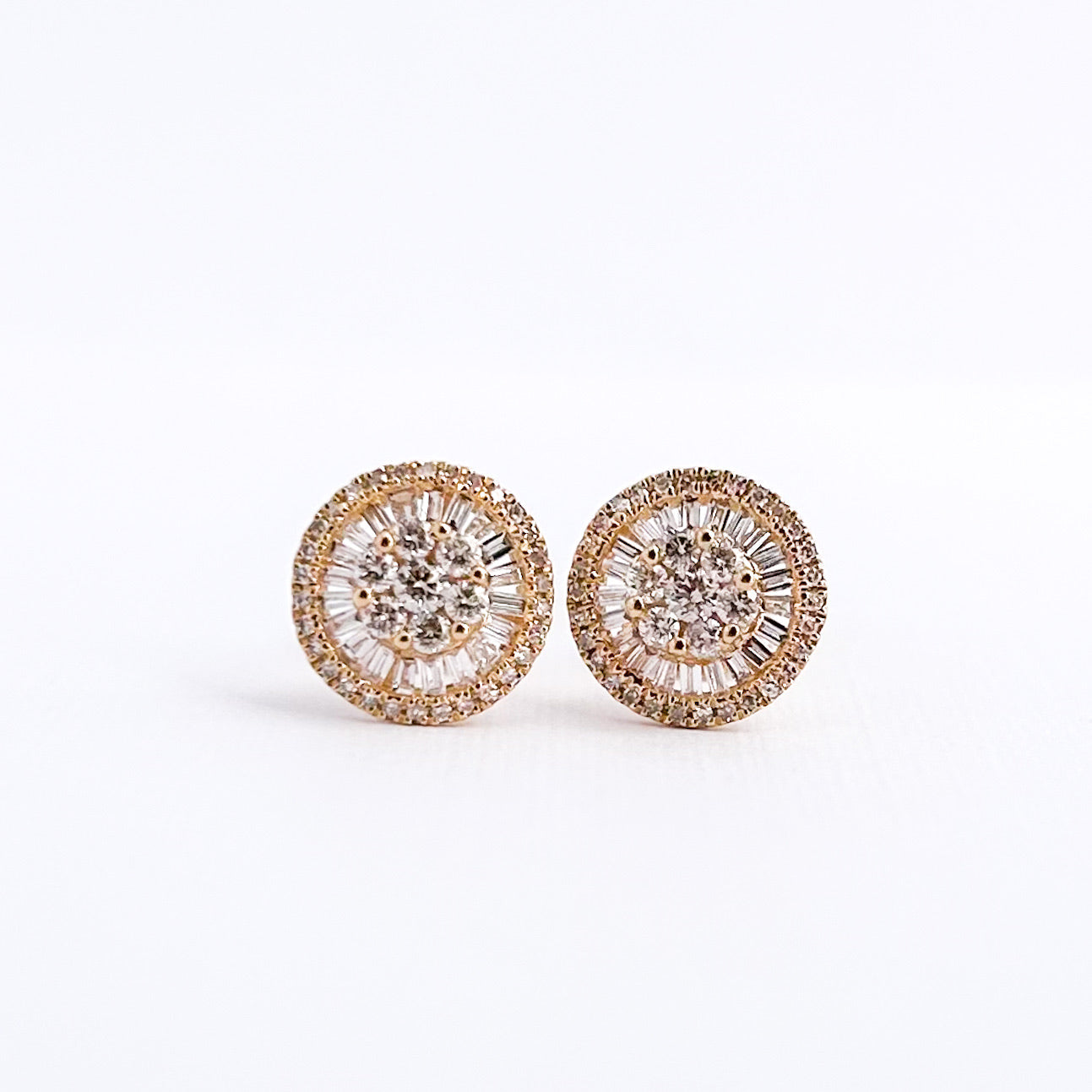 Aretes bride con diamantes en Oro 18k