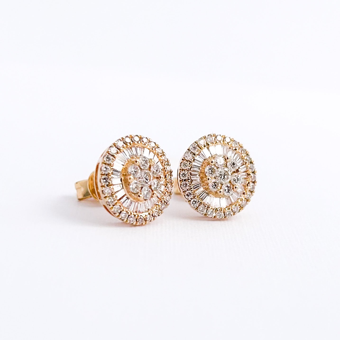 Aretes bride con diamantes en Oro 18k