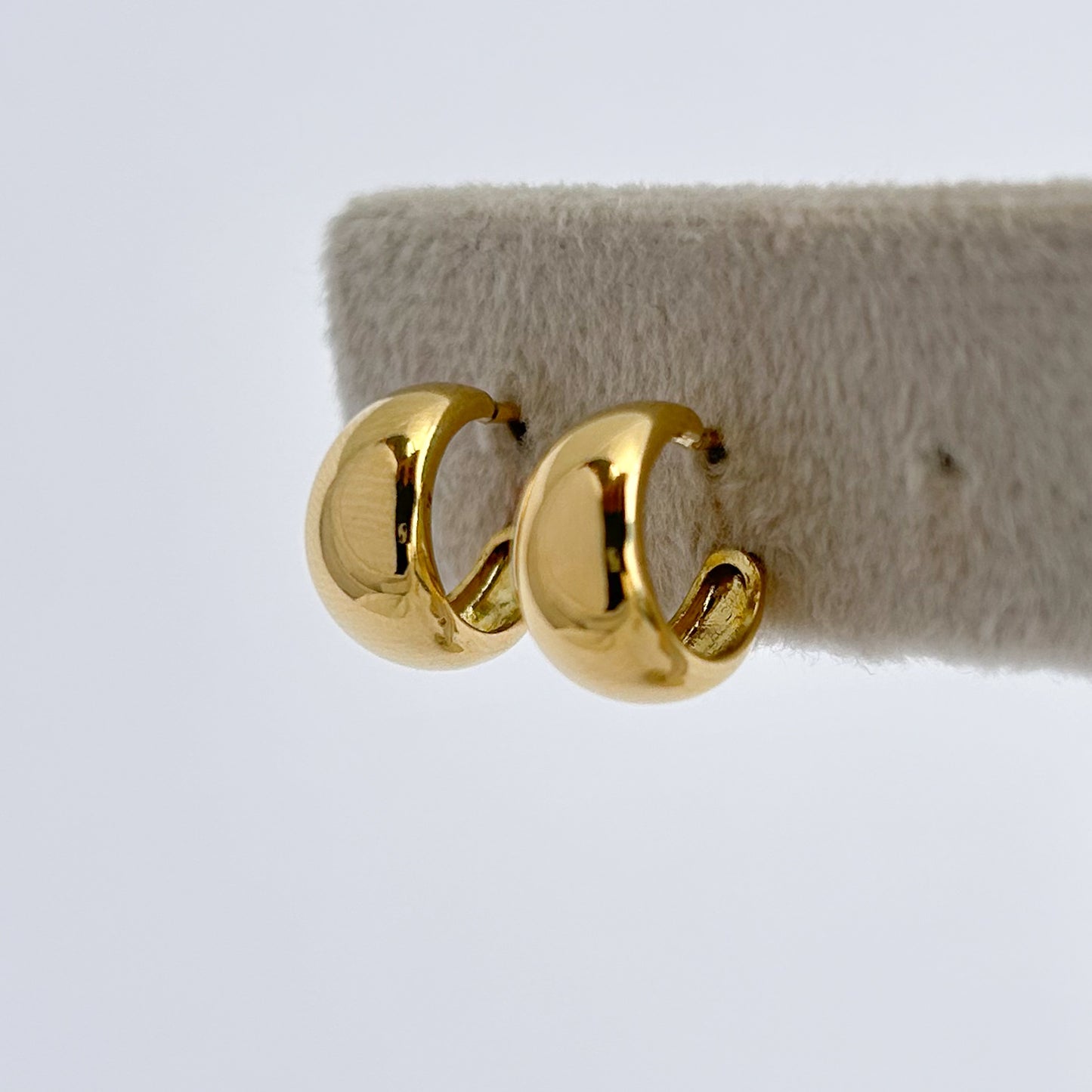 Aretes mini balsa oro 18k