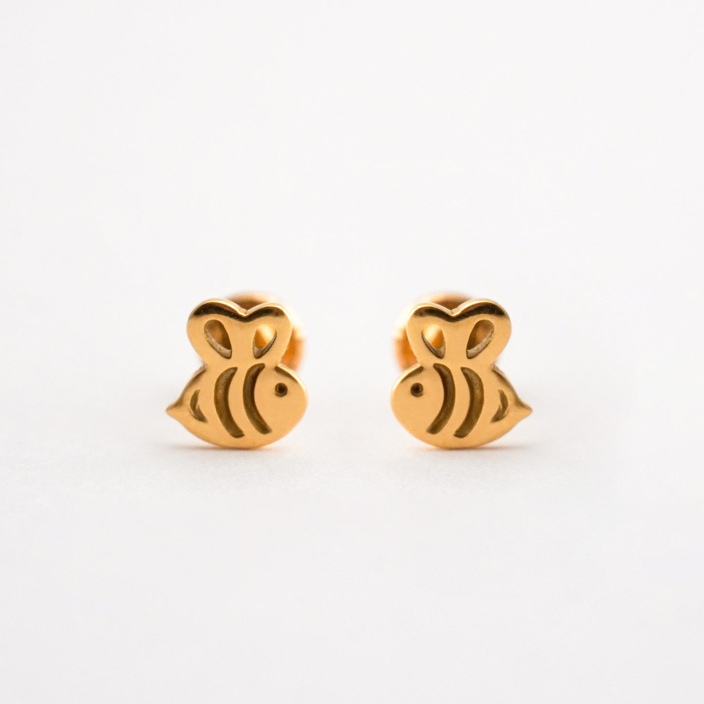 Aretes de Abeja en Oro 18K
