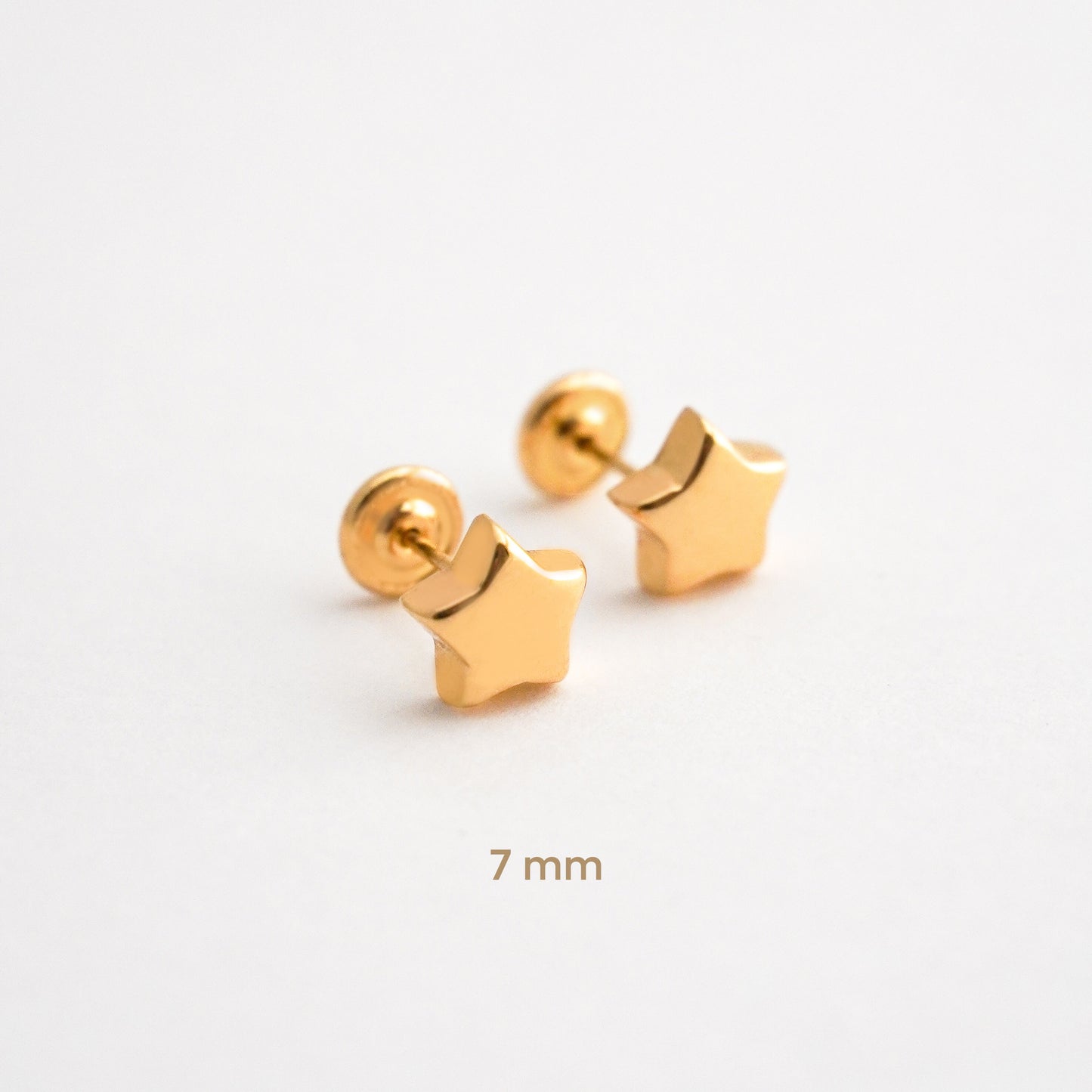 Aretes de Bebé de Estrella en Oro 18K