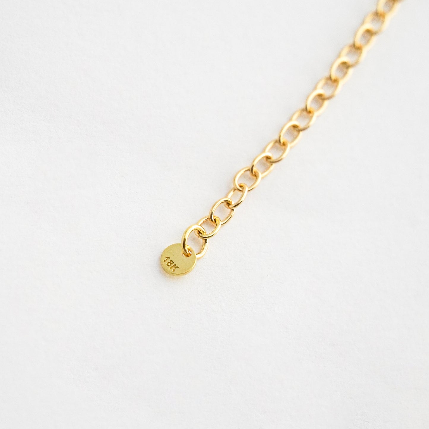 Alargador de 5 cm con broche en Oro 18k