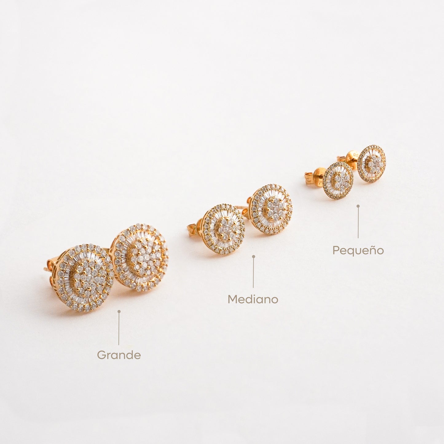 Aretes Bride Clásico Diamantes Oro 18K