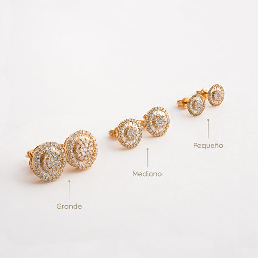 Aretes Bride Clásico Diamantes Oro 18K