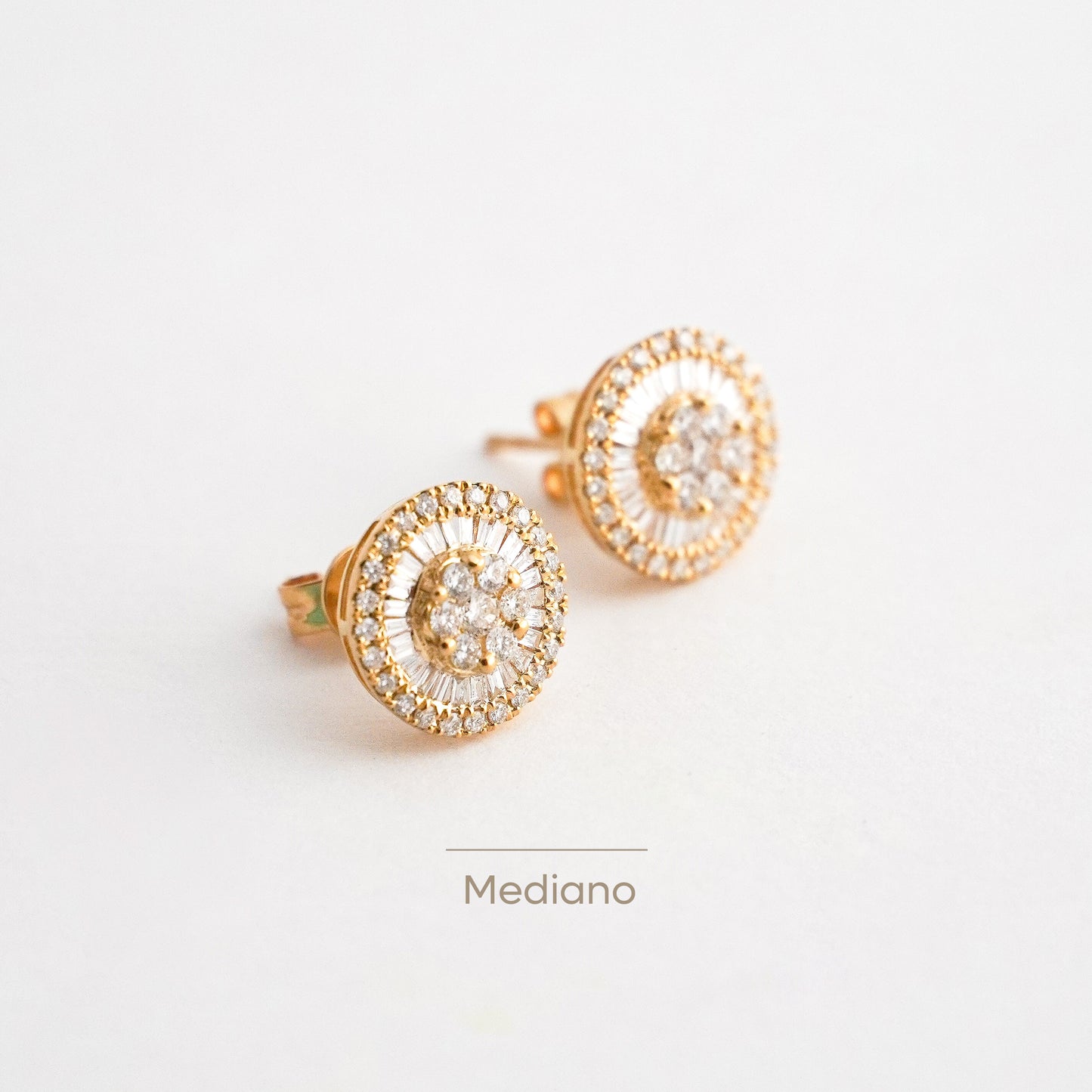 Aretes Bride Clásico Diamantes Oro 18K