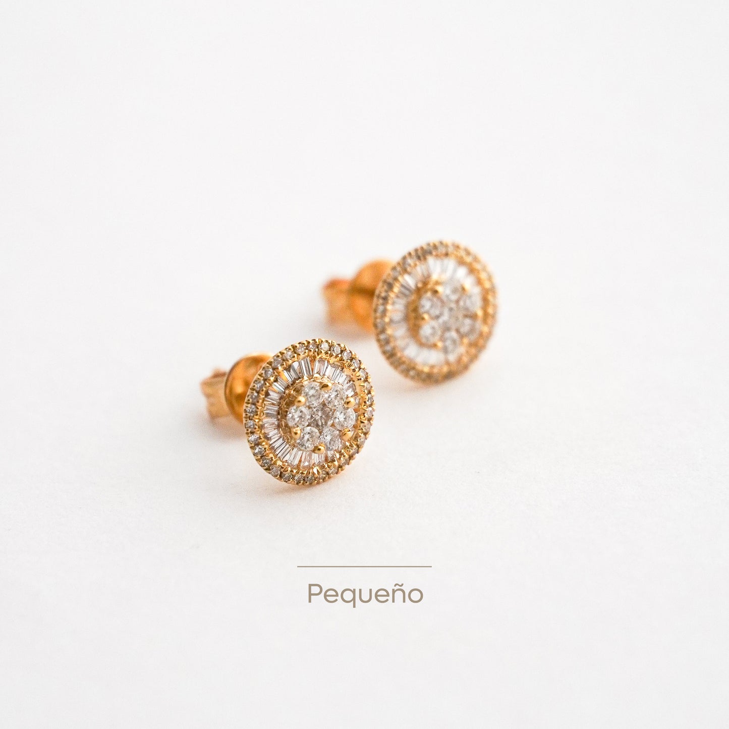 Aretes Bride Clásico Diamantes Oro 18K