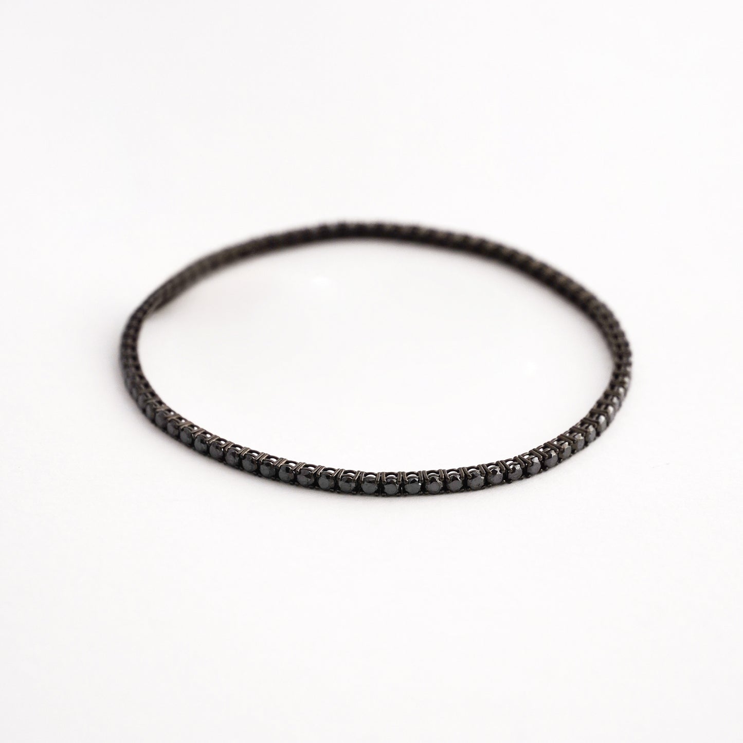 Pulsera Tennis Black con Diamantes Negros 3.41 cts en Oro 18K