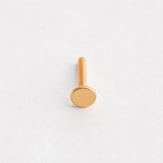 Tubo piercing 1.0 x 6 mm en Oro 18K