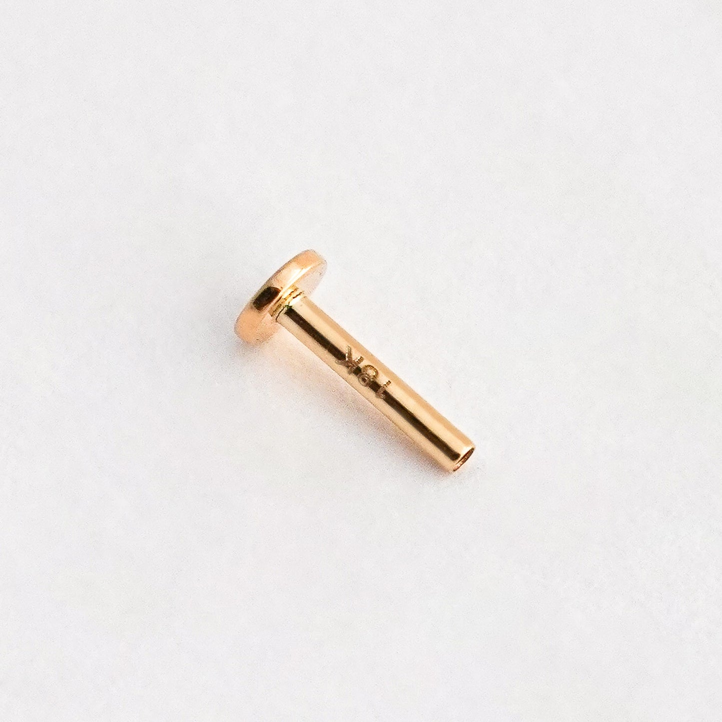 Tubo piercing 1.0 x 6 mm en Oro 18K