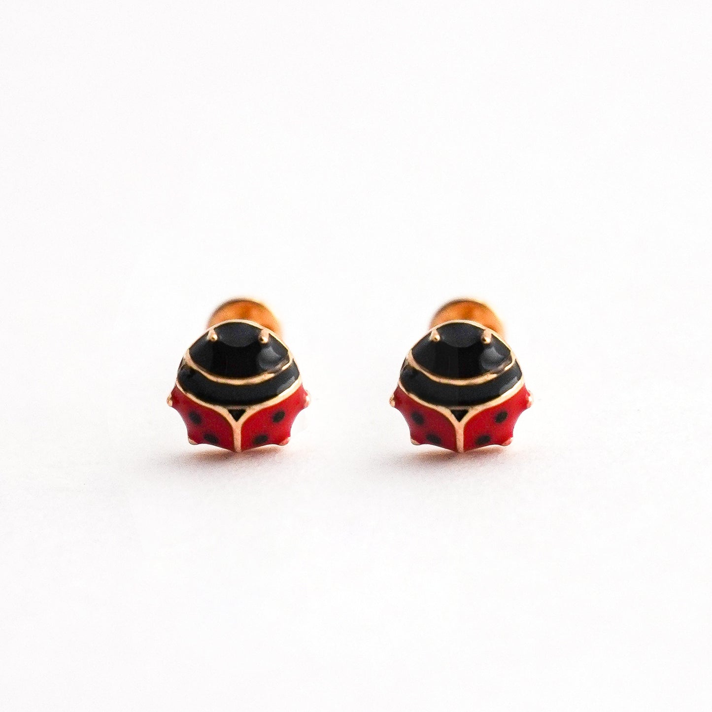 Aretes Mariquita en Oro 18K