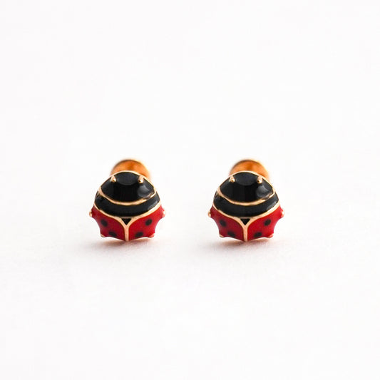 Aretes Mariquita en Oro 18K