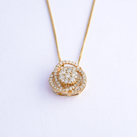 Dije Triara  diamantes naturales Oro18k