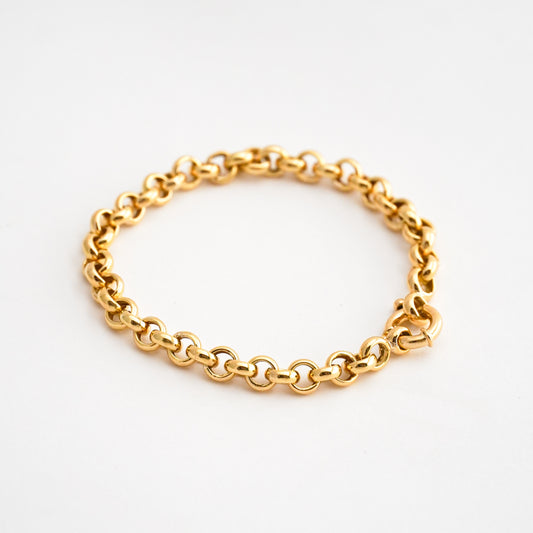 Pulsera Rolo 6 mm en Oro 18k