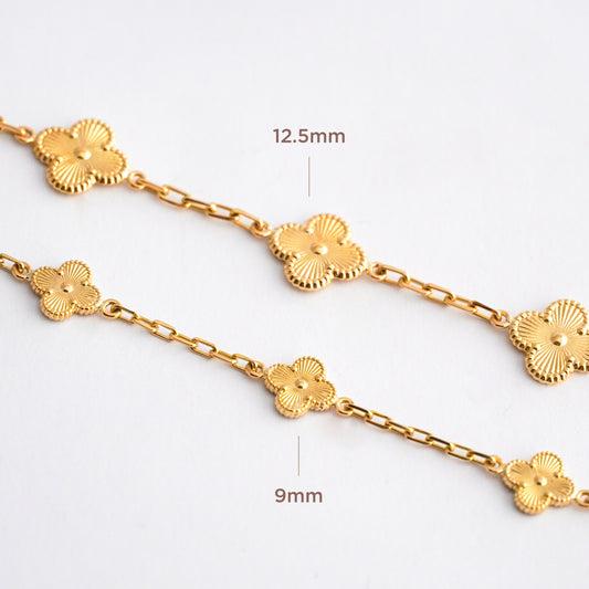 Pulsera trebol oro en Oro18k