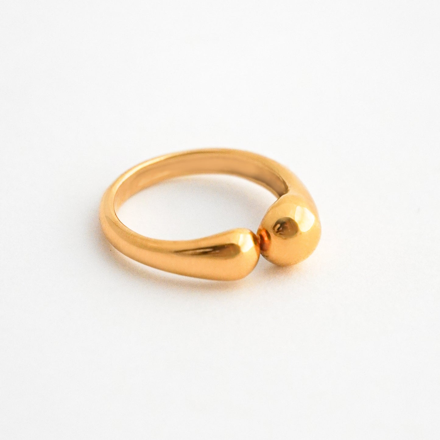 Anillo Doble Gota en Oro 18K
