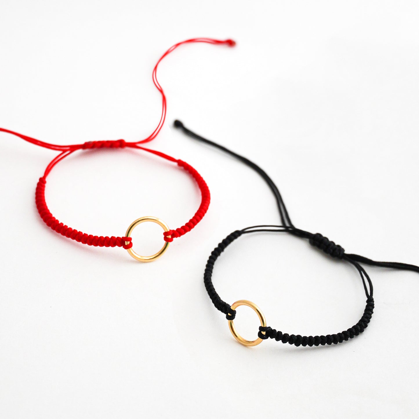 Pulsera Tejida Hilo Eternity Oro 18k