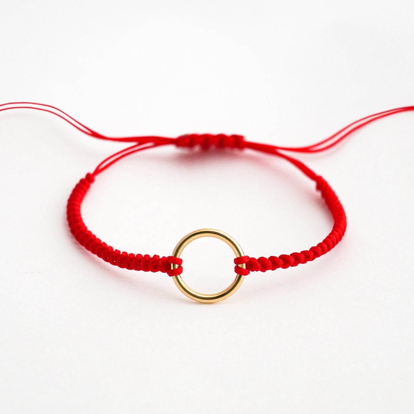 Pulsera Tejida Hilo Eternity Oro 18k