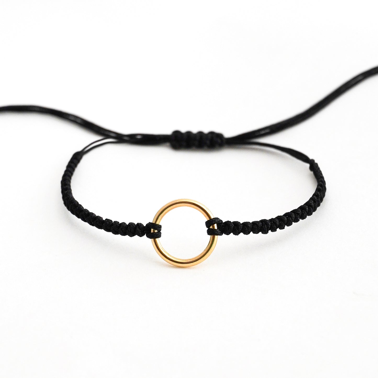 Pulsera Tejida Hilo Eternity Oro 18k