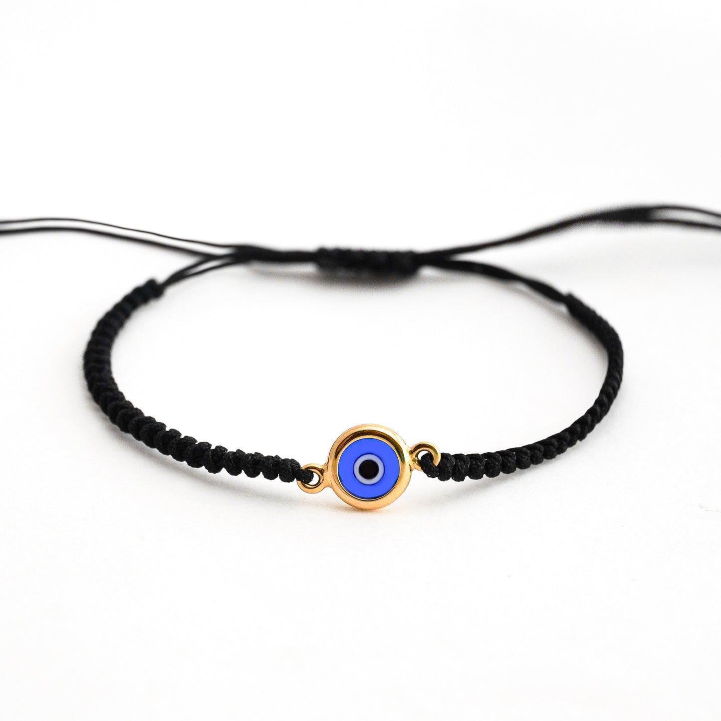 Pulsera tejida Ojo Turco Bicelado en Oro18k