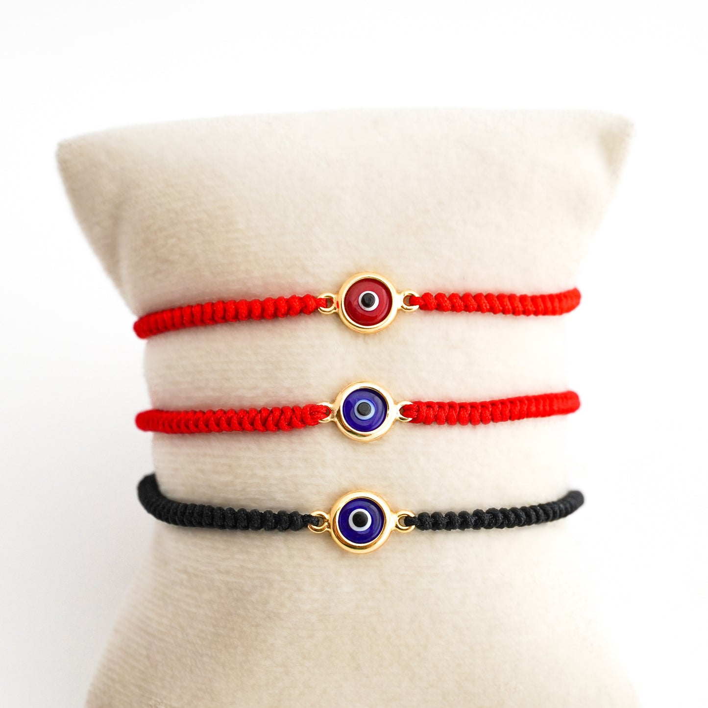 Pulsera tejida Ojo Turco Bicelado en Oro18k