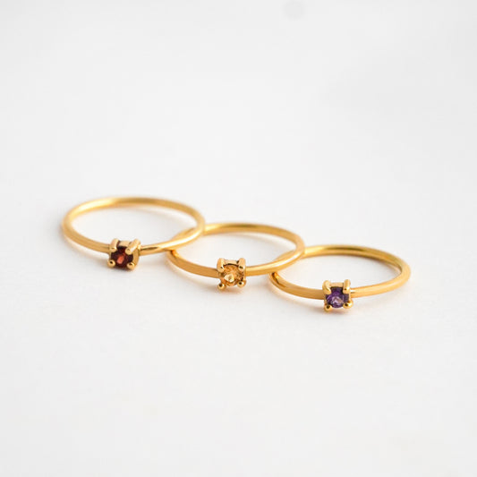 Anillo Aila Piedra natural oro 18k
