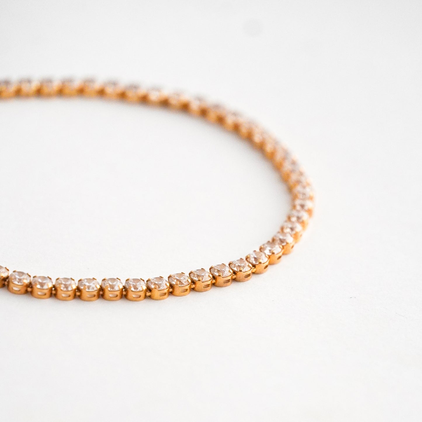 Pulsera tenis gruesa circones oro 18k