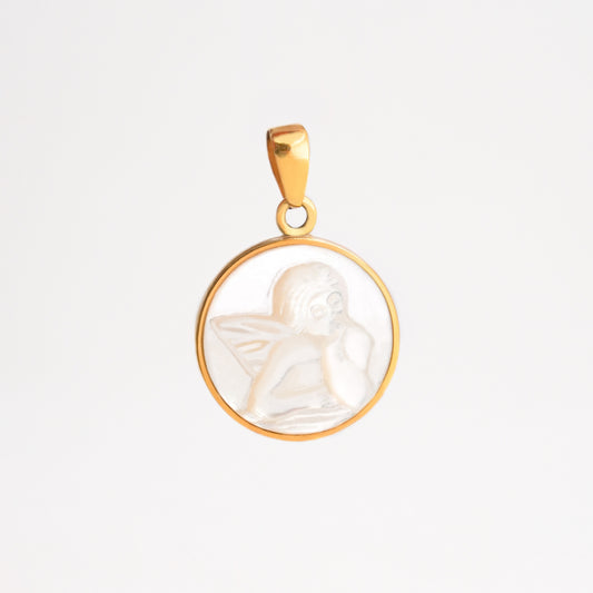Dije Nácar Angelito Oro 18K