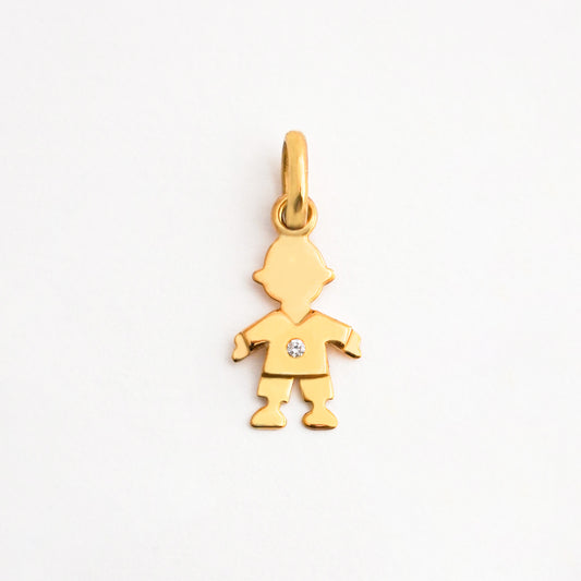 Dije Niño/A Diamante Oro 18K