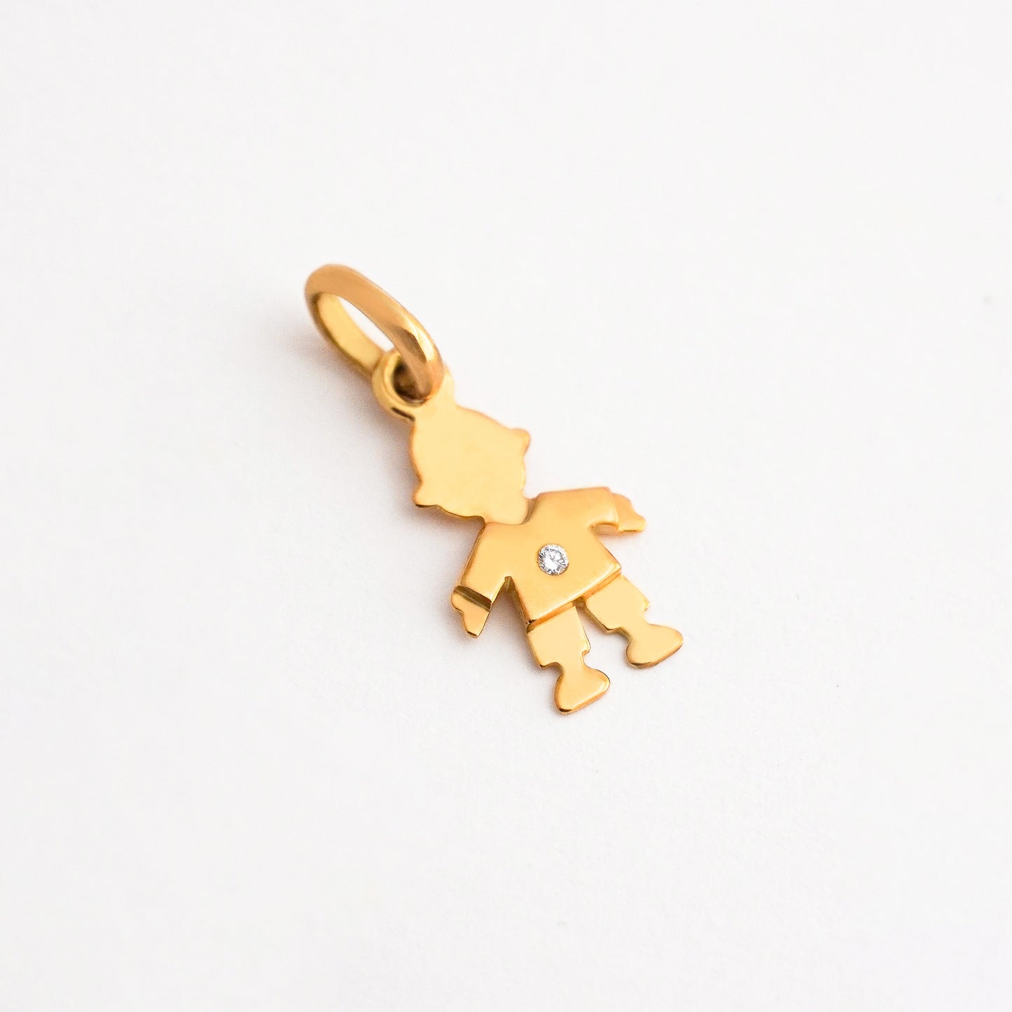 Dije Niño/A Diamante Oro 18K