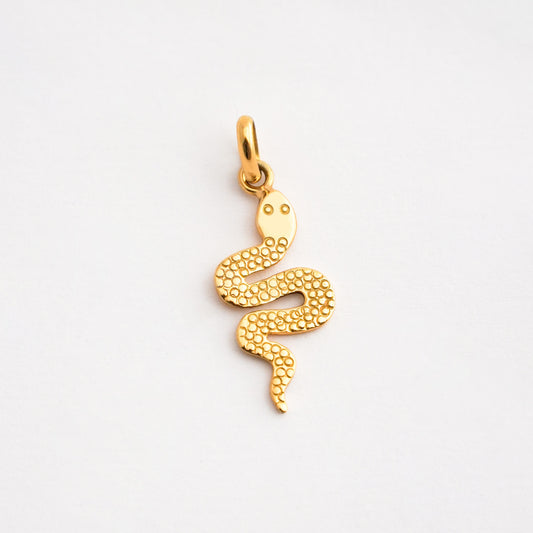 Dije Serpiente Tramado Oro 18K